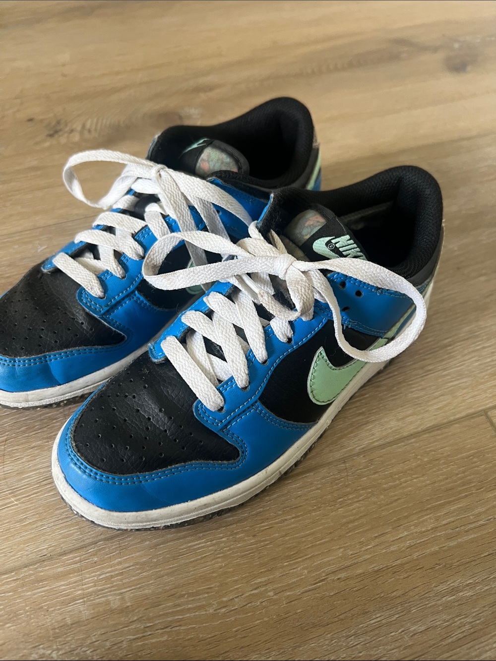 Nike Dunk Low SE GS “Black / Light Photo Blue / Mint Foam” kids 4